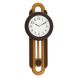 eCraftIndia Brown Round Plastic Pendulum Wall Clock (PCCW747_COLA)