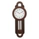 eCraftIndia Brown Round Plastic Pendulum Wall Clock (PCCW747_ROSEWOOD)