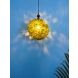 Fos Lighting  7 inches Faux Green Grass Ball Topiary Hanging Pendant Light