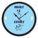 eCraftIndia "Inhale Exhale" Designer Round Analog Black Wall Clock (PWCCDBL762)