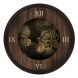 eCraftIndia "Mechanical" Designer Round Analog Black Wall Clock (PWCCDBL764)