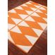 Jaipur Rugs Modern White Orange 5X8 Feet Wool Geometric Area Rug