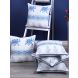 Rajasthan Décor Screen Print Animal Pattern White and Sky Blue Cotton Cushion Cover set of 5 (16x16 inches)(RDCC-07 -SO5 (16X16))