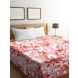 Rajasthan Décor Screen Print Red and White ColorTraditional Jaipuri Kantha Double Bed Cover(RDQ-13)
