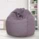 Reme Grey 100% Organic Cotton XXL Bean Bag Cover with Beans (REFH_103-With Beans)