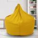 Reme Yellow 100% Organic Cotton XXL Bean Bag Cover with Beans (REFH_109-With Beans)