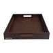 TRAY LARGE IN Faux Leather (Brown)