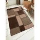 Saral Home Brown Microfiber Carpet (SOS-1068-BROWN)