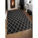 Saral Home Black Microfiber Carpet (SOS-1075-BLACK)