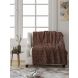 Saral Home Soft Reversible Decorative Chenille One Seater Throw/ SofaCover (Pack of Two, Brown)-SOS-1349-BROWN