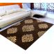 Saral Home Brown Microfiber Carpet (SOS-1379-BROWN)