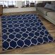 Saral Home Blue Microfiber Carpet (SOS-864-CP6X9-BLUE)