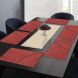 RatanCart Gold Printed Cotton Table Placemat / (Set of 6) Dinning Table Placemats (Red)  (TPM0025)