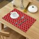 RatanCart Gold Printed Cotton Table Placemat / (Set of 6) Dinning Table Placemats  (TPM0030)