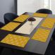RatanCart Gold Printed Cotton Table Placemat / (Set of 6) Dinning Table Placemats (TPM0041)