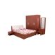 Turin Queen Bed with 1 Side Table with 4 Door Wardrobe & 1 Dresser with Stool