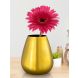 Shiny Gold Metal Flower Vase 