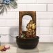 eCraftIndia Copper Ganesha Lotus Design Polyresin Water Fountain With Led Lights  (WFCW0009_CP)