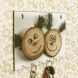 eCraftIndia Smilie Theme Wooden Key Holder with 6 Hooks (WKH542)