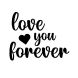 eCraftIndia "Love You Forever" Black Engineered Wood Wall Art Cutout, Ready to Hang Home Decor (WMDFCO101)