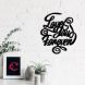 eCraftIndia "Love You Forever" Valentine Theme Black Engineered Wood Wall Art Cutout, Ready to Hang Home Decor (WMDFCO193)