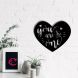 eCraftIndia "You are the One" Love Theme Black Engineered Wood Wall Art Cutout, Ready to Hang Home Decor (WMDFCO211)
