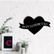 eCraftIndia "Happy Valentine's Day" Black Engineered Wood Wall Art Cutout, Ready to Hang Home Decor (WMDFCO223)