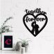 eCraftIndia "Together Forever" Love Theme Black Engineered Wood Wall Art Cutout, Ready to Hang Home Decor (WMDFCO231)