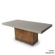 Wooden & Concrete Layered Dining Table