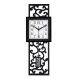 eCraftIndia Black vertical Wooden Analog Wall Clock (WWCCWK7147_BL)