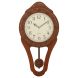 eCraftIndia Decorative Wooden Brown Pendulum Wall Clock (WWCK5109_BR)