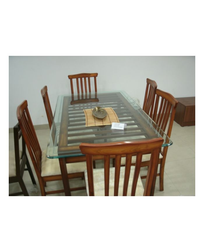 Dining Table Dtn 28n 6 Seater, 6 Seater Dining Table With Glass Top