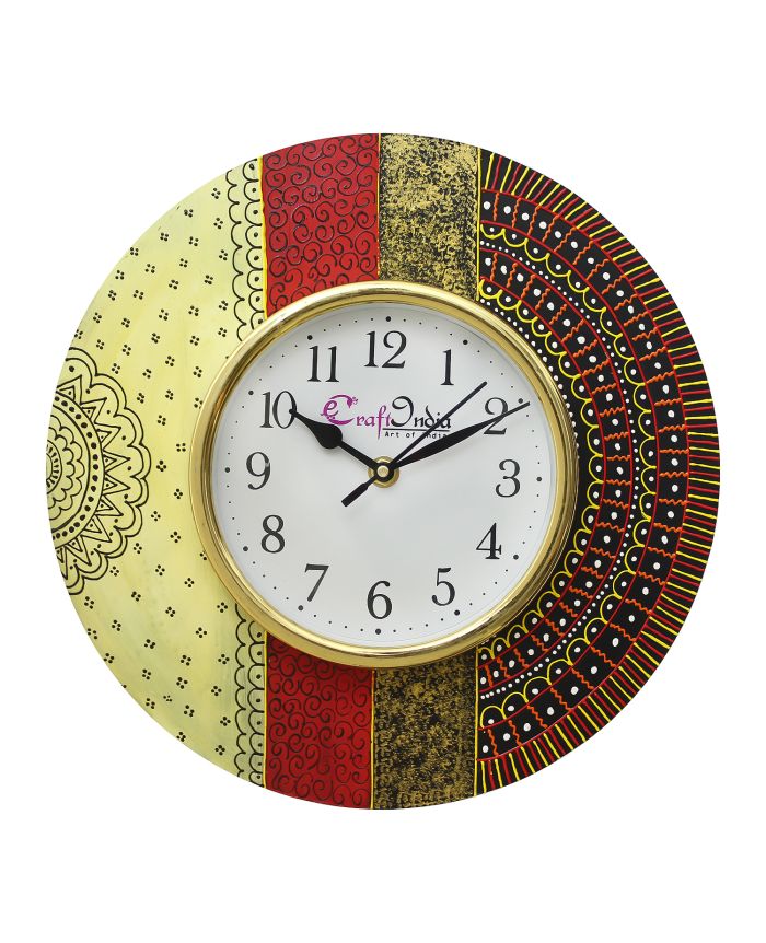 Ecraftindia Handcrafted Antique Design, Wooden Wall Clock Hsn Code