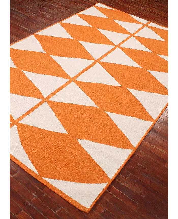 Creaticity Jaipur Rugs Modern, Orange And White Area Rug